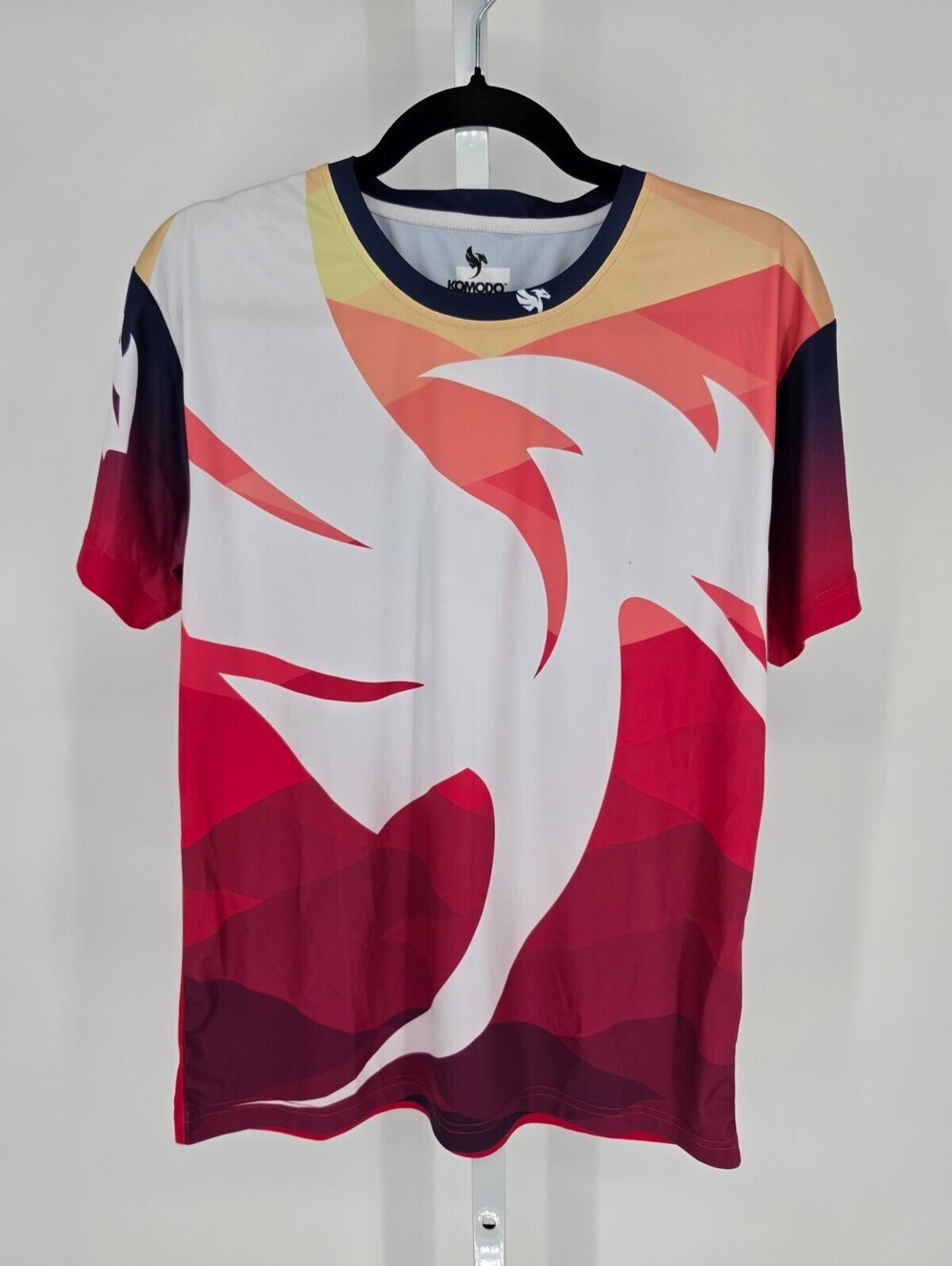Komodo Mens Sz M Short Sleeve Pickleball T Shirt Performance Red White